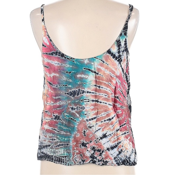 NWOT Young Fabulous & Broke Blue and Pink Tie-Dye Sleeveless Camisole - Picture 2 of 2